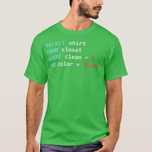 Programmer Database Funny SQL Query  T_Shirt