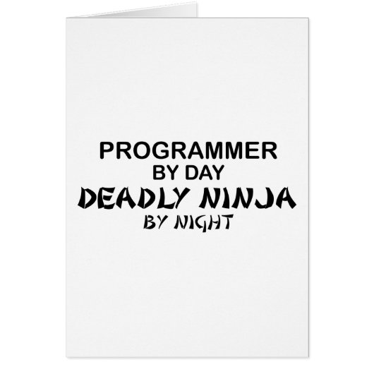 Programmer Deadly Ninja by Night Cards (Front)