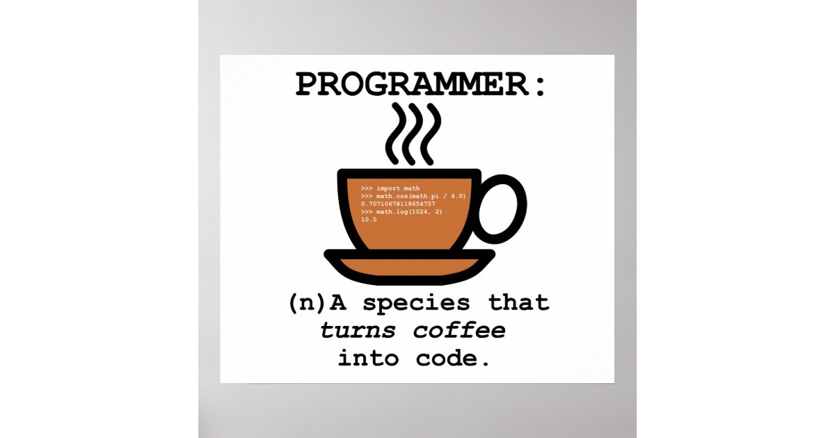 Programmer Definition Funny Poster | Zazzle