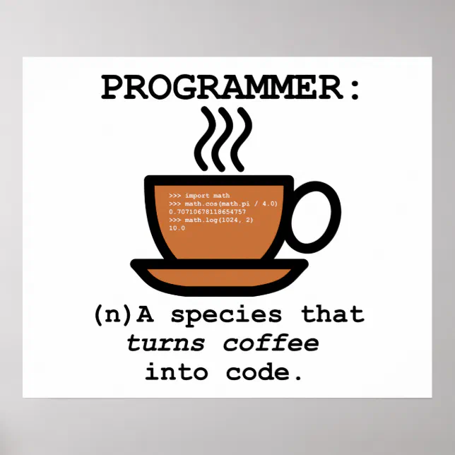 Programmer Definition Funny Poster | Zazzle