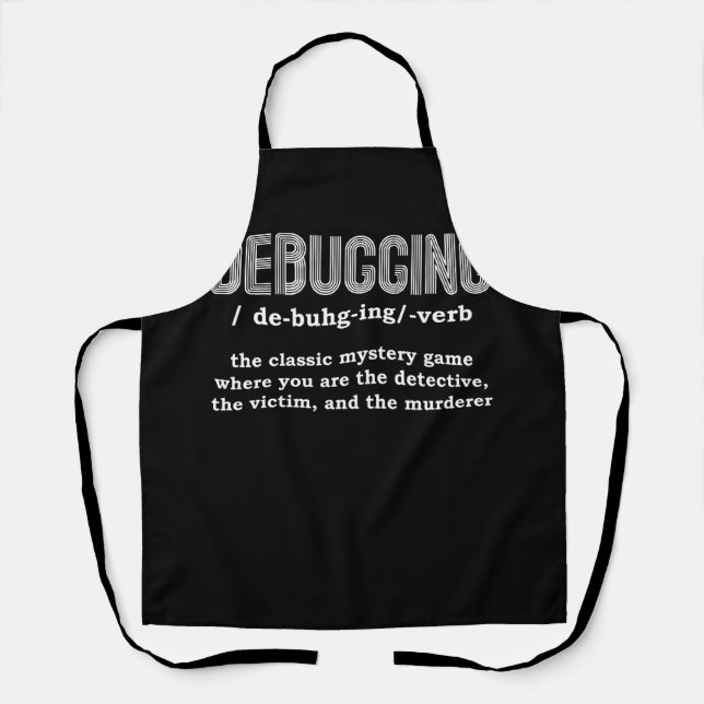 Programmer Developer Software Engineer Debugging D Apron (Front)