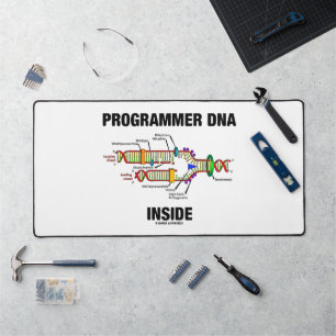 Programmer DNA Inside Molecular Biology Humor Desk Mat