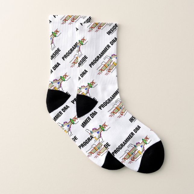 Programmer DNA Inside Molecular Biology Humor Socks (Pair)
