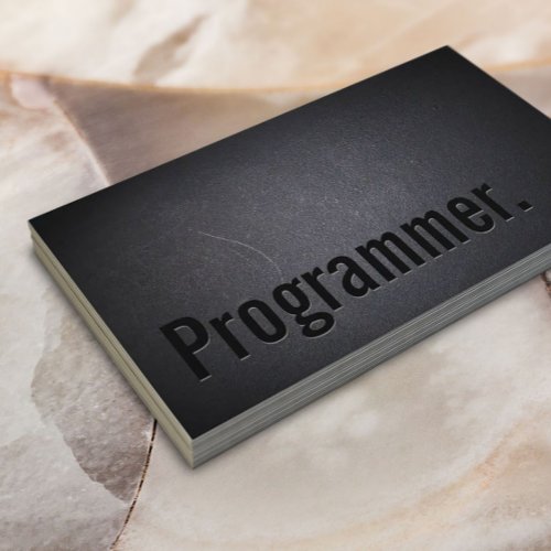 Professional Black Out Programmer Business Card