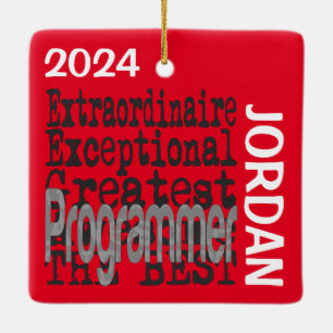 Programmer Extraordinaire CUSTOM Ceramic Ornament