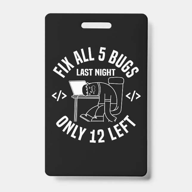 Programmer Fix All 5 Bugs Badge (Front)