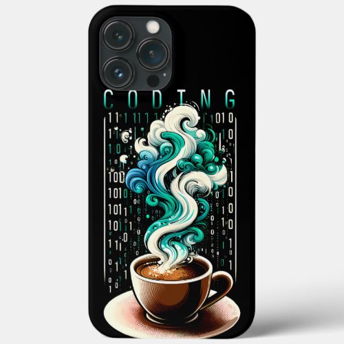 Programmer Fuel Coffee Coding Computer Motivation iPhone 13 Pro Max Case