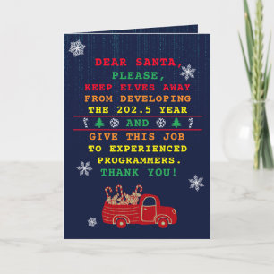 Programmer Funny Christmas Holiday Card