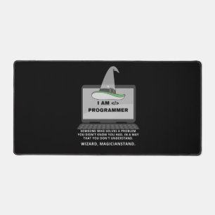 Programmer Funny Definition Desk Mat
