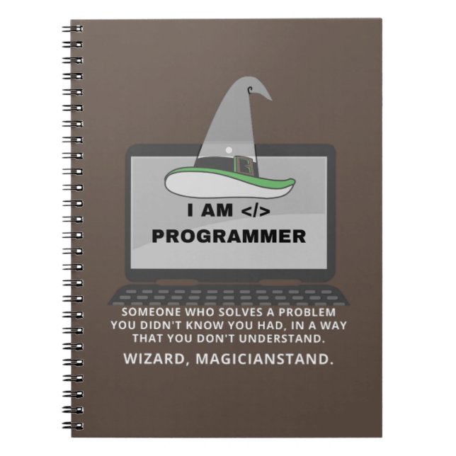 Programmer Funny Definition Notebook (Front)