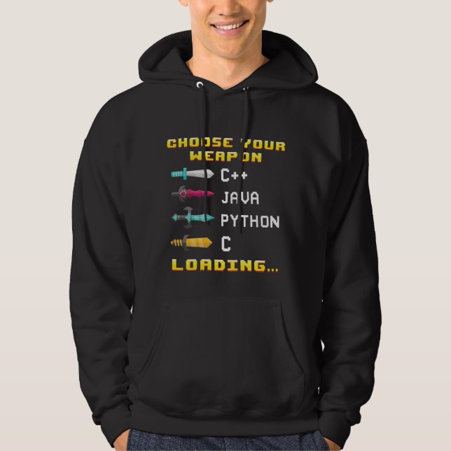 Programmer Geek Java C Python Computer IT Nerd Hoodie (Front)