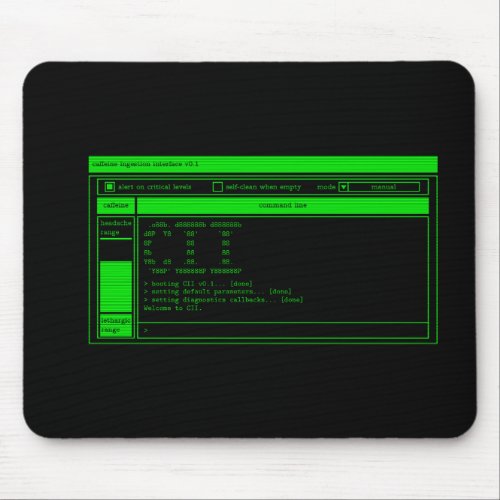 Programmer Green Terminal Mouse Pad