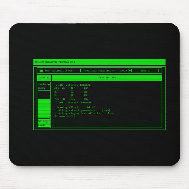 Programmer Green Terminal Mouse Pad (Front)