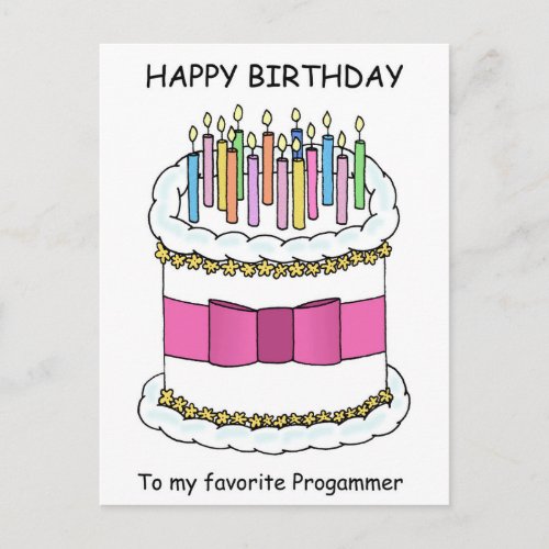 Programmer Happy Birthday Postcard