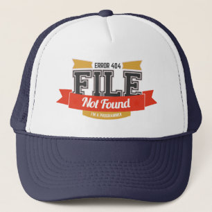programmer hat: error 404 file not found trucker hat