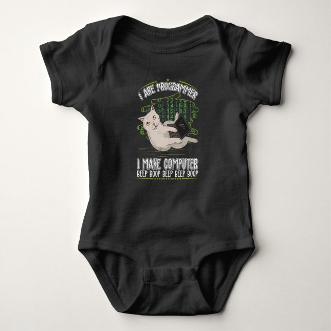 Programmer humor computer science baby bodysuit (Front)