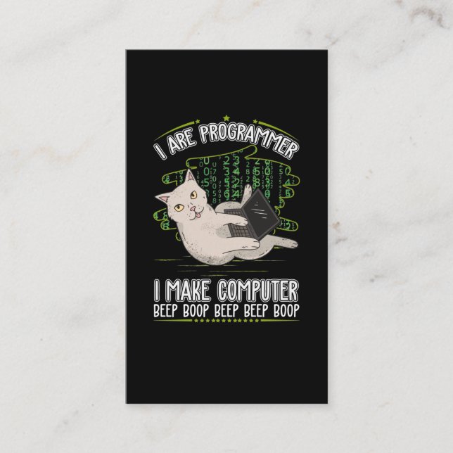 Programmer humor computer science business card (Front)