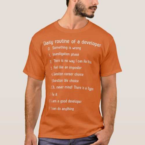 Programmer Joke Developer Coder Coding Routine T_Shirt