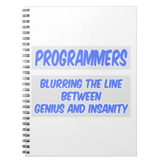 Programmer Joke .. Genius and Insanity Notebook