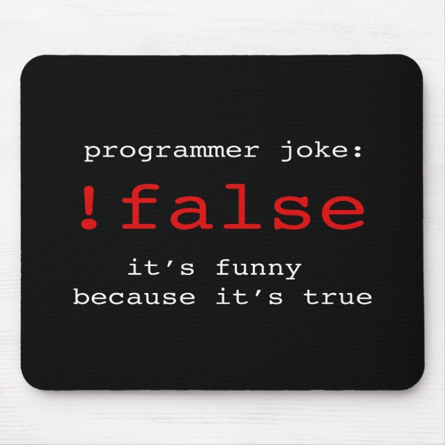 Programmer joke mouse pad (Front)
