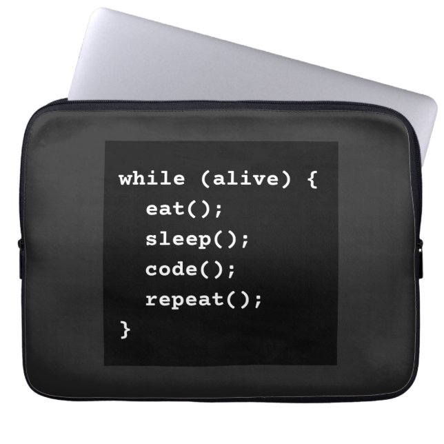 Programmer Life Cycle Loop (while loop) Laptop Sleeve (Front)