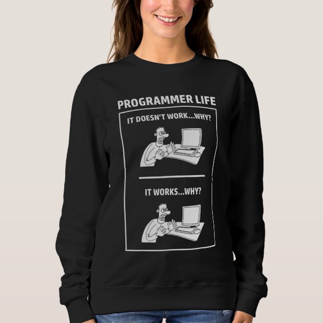 Programmer Life Programmer Computer Science Inform Sweatshirt (Front)