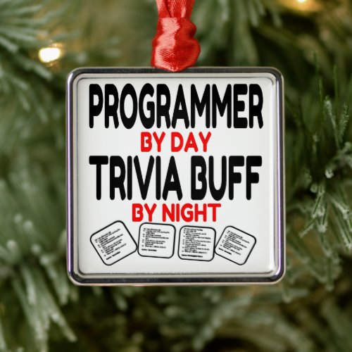 Programmer Loves Playing Trivia Metal Ornament