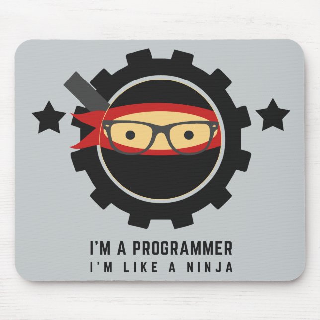 programmer mousepad:i'm like a ninja mouse pad (Front)