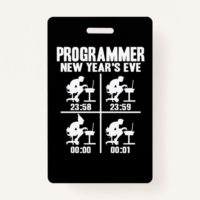 Programmer New Year's Ever Badge (Front)