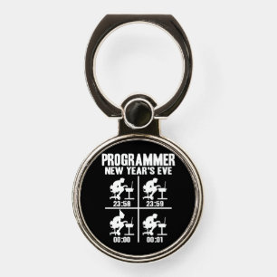 Programmer New Year's Ever Phone Ring Stand