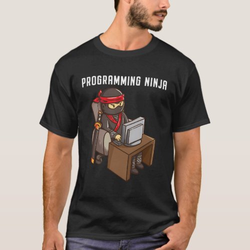 Programmer Ninja Programming Coding Nerd T_Shirt