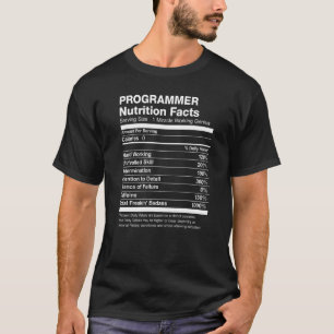 Programmer Nutrition Facts Funny T-Shirt