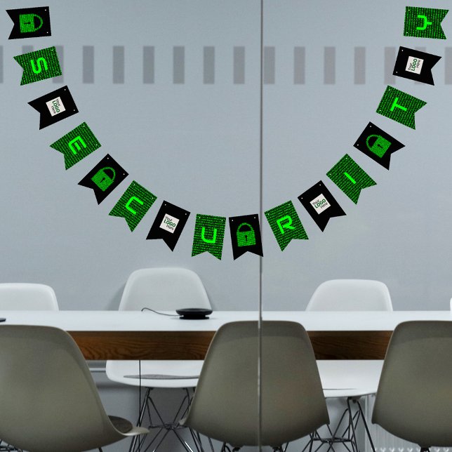 Programmer or IT Security - Computer Code Padlock Bunting Flags (Creator Uploaded)
