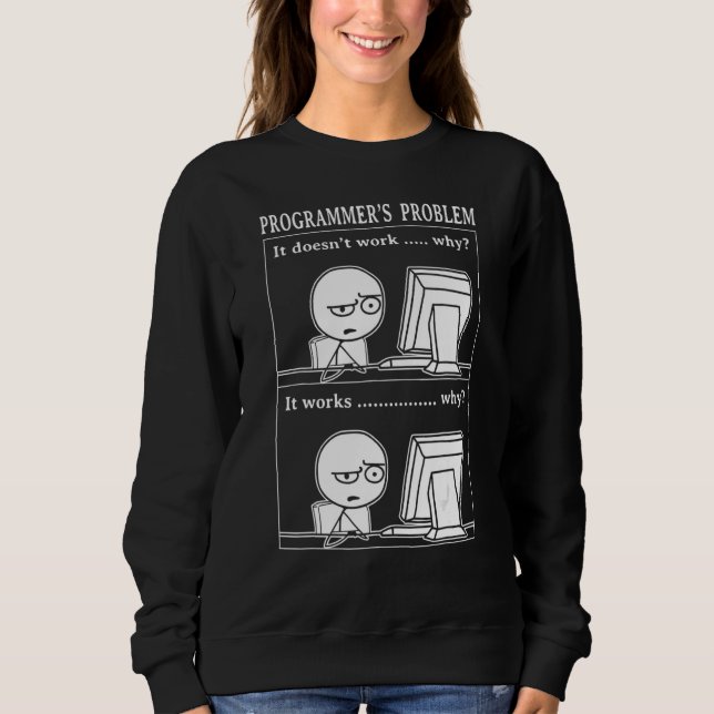 Programmer Problem It Works Computer Software Engi Sweatshirt (Front)