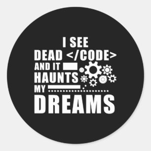 Programmer Saying Computer Science Programming Classic Round Sticker