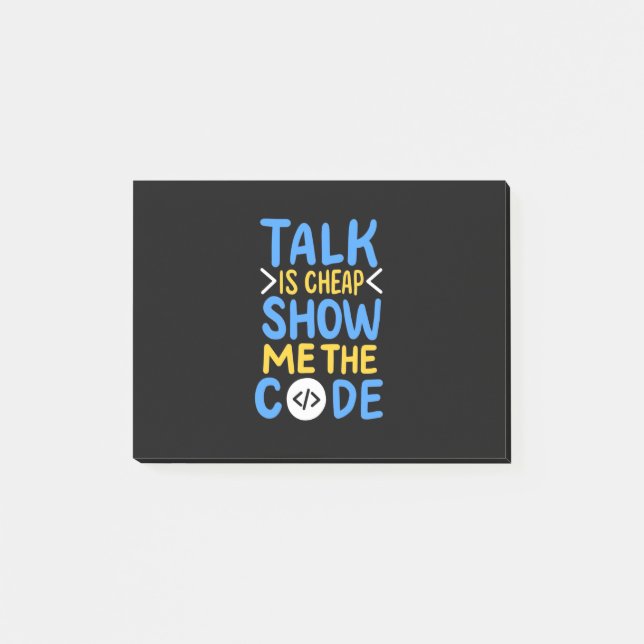 Programmer Show Me The Code Post-it Notes (Front)