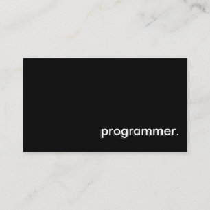 Programmer Simple Black Business Card