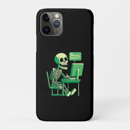 Programmer Skeleton in error phone case