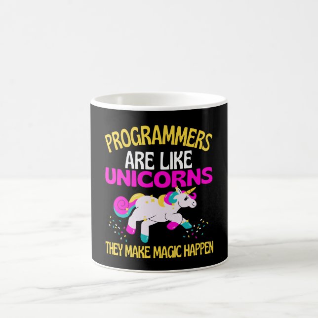 Programmer Unicorn , Magical Unicorn Programmers Coffee Mug (Center)