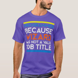 Programmer Wizard devops java linu python T-Shirt