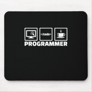 Programmer Write Code And Drink Coffee Mouse Pad