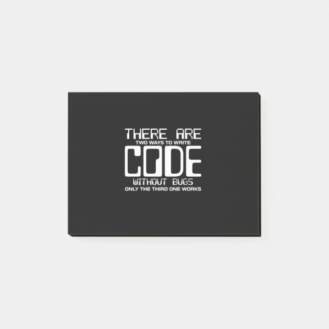Programmer Write Code Without Bugs Post-it Notes (Front)