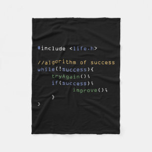 Programmers Computer Science Meme Coding Humor  Fleece Blanket