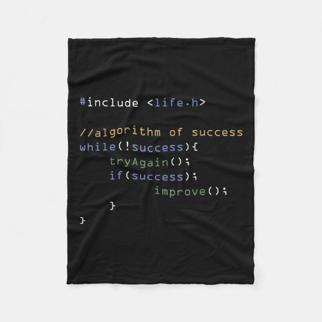 Programmers Computer Science Meme Coding Humor  Fleece Blanket (Front)