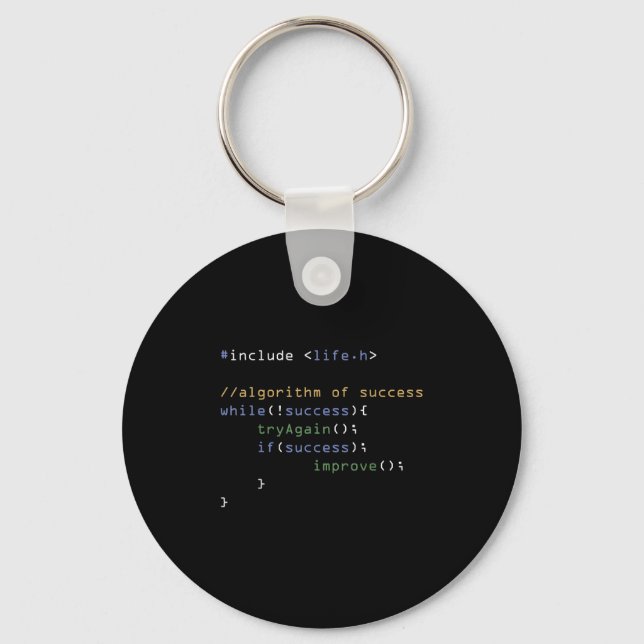 Programmers Computer Science Meme Coding Humor  Keychain (Front)