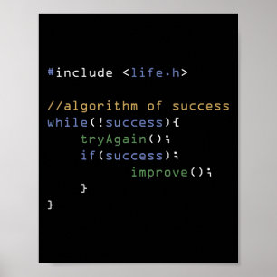 Programmers Computer Science Meme Coding Humor  Poster
