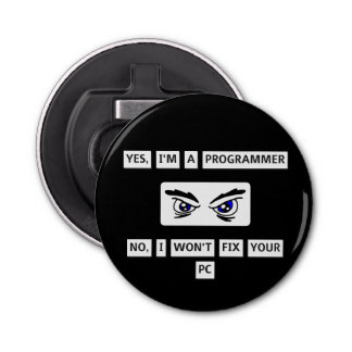 Programmer's Disclaimer T-Shirt Bottle Opener