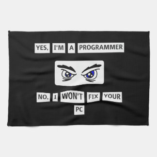 Programmer's Disclaimer T-Shirt Kitchen Towel