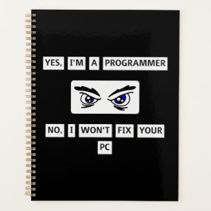 Programmer's Disclaimer T-Shirt Planner