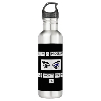 Programmer's Disclaimer T-Shirt Stainless Steel Water Bottle